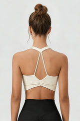 Women's Thin Strap U-Neck Naked Feel Breathable Sport Bra