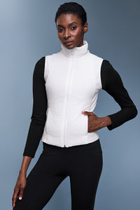 Women Stand-Collar Fleece-Lined Windproof Lightweight Vest