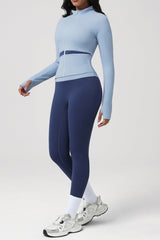 Women Color Block Jacket & Leggings Set