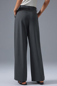 Women High-Waist Flowy Wide-Leg Quick-Dry Athletic Casual Pants