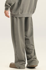 Unisex Washed Cotton Straight-Leg Jogger Pants