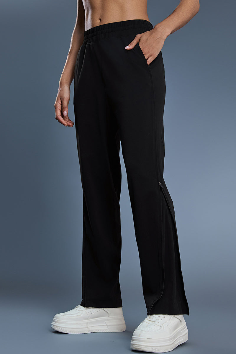 Women Breathable Convertible Hem Workout Jogger Pants