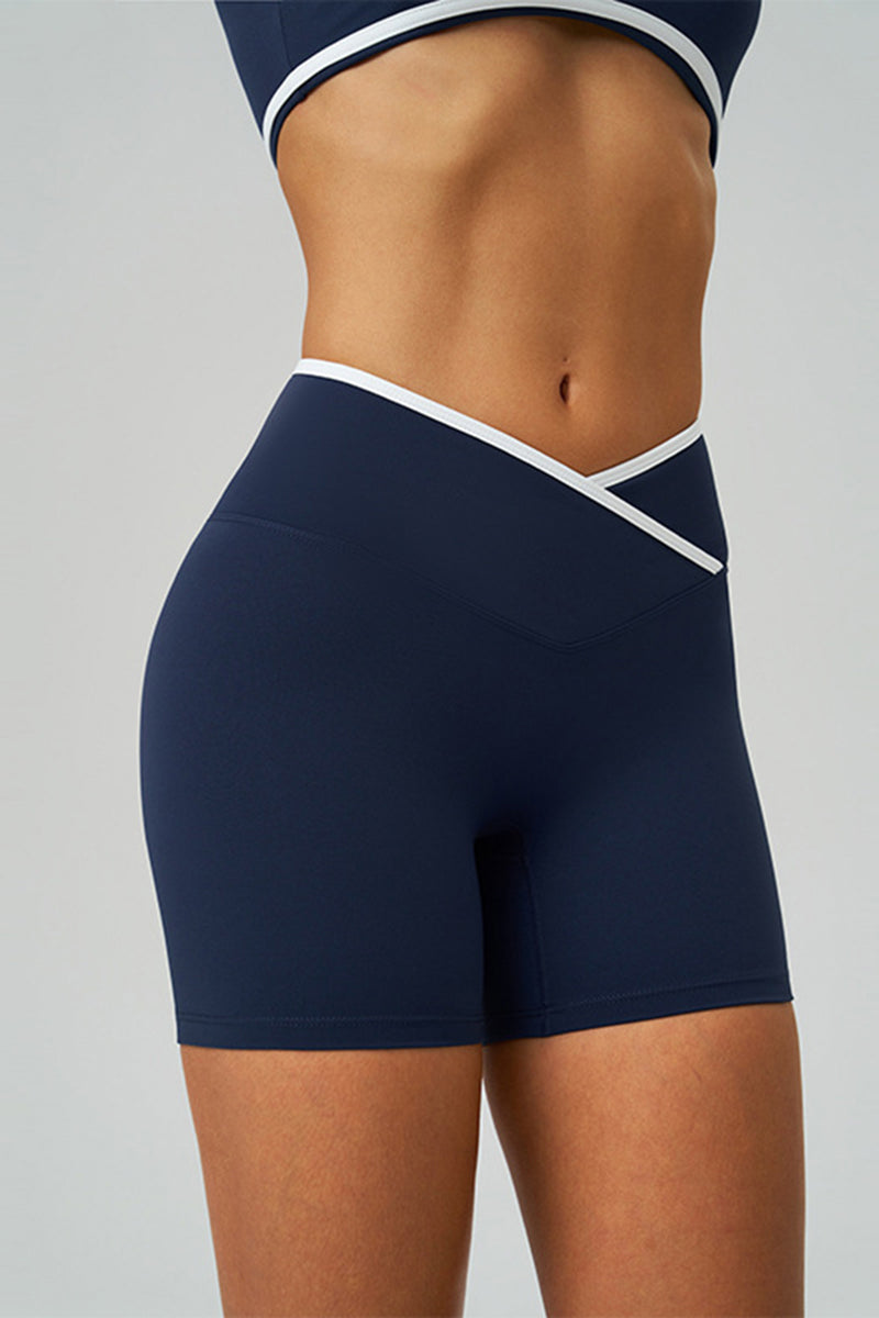 Women Crisscross High-Waist Yoga Shorts