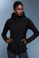 Women Detachable Hood Two-Piece Water Repellent Slim Fit Cotton Padded Jacket
