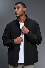 Men Casual Loose Windproof Stand Collar Jacket