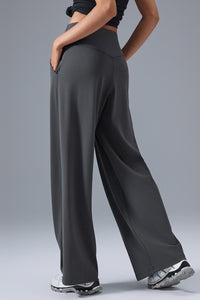 Women High-Waist Wide-Leg Quick-Dry Breathable Yoga Running Pants