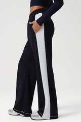 Women High-Waist Color-Block Wide-Leg Yoga Lounge Pants