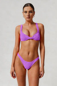 Women's Twist-Front Pleated Sexy Bikini
