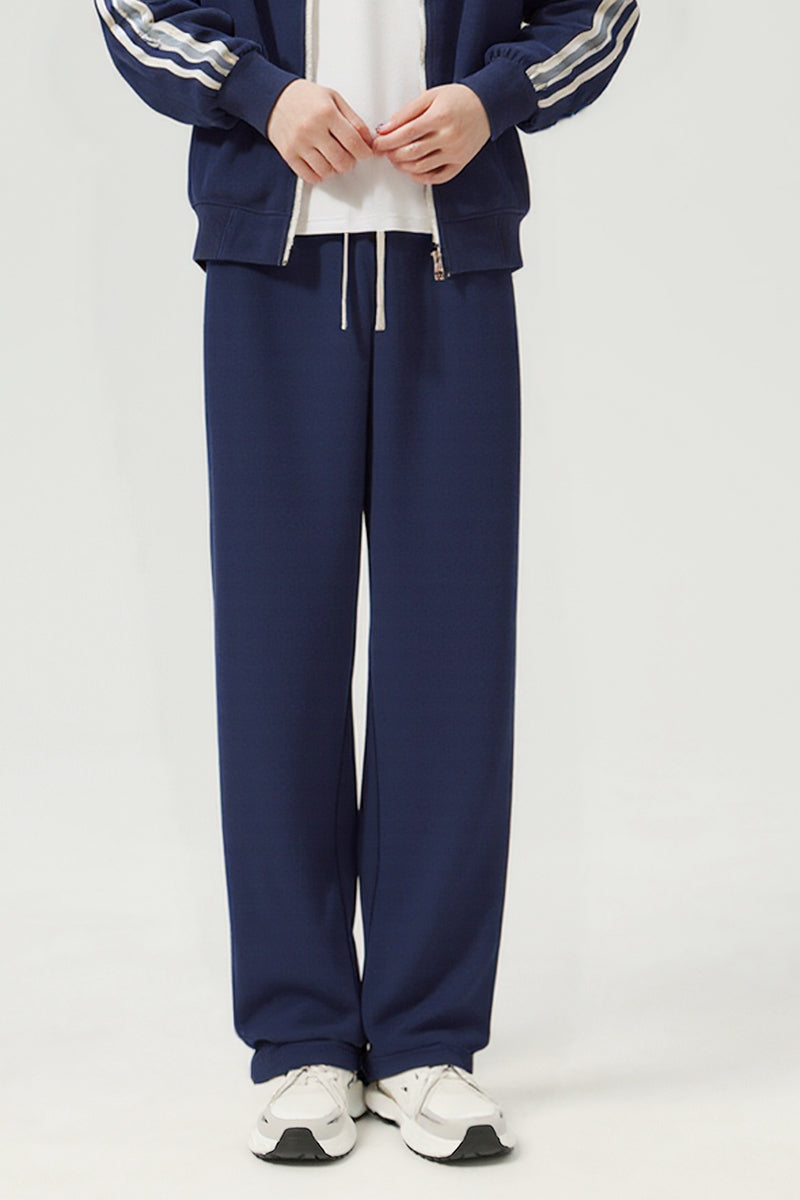 Unisex Wide-Leg Stripe Patchwork Pants