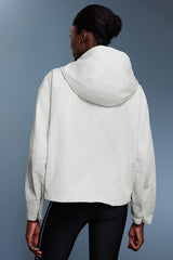 Women Waterproof Hooded Casual Windbreaker Jacket