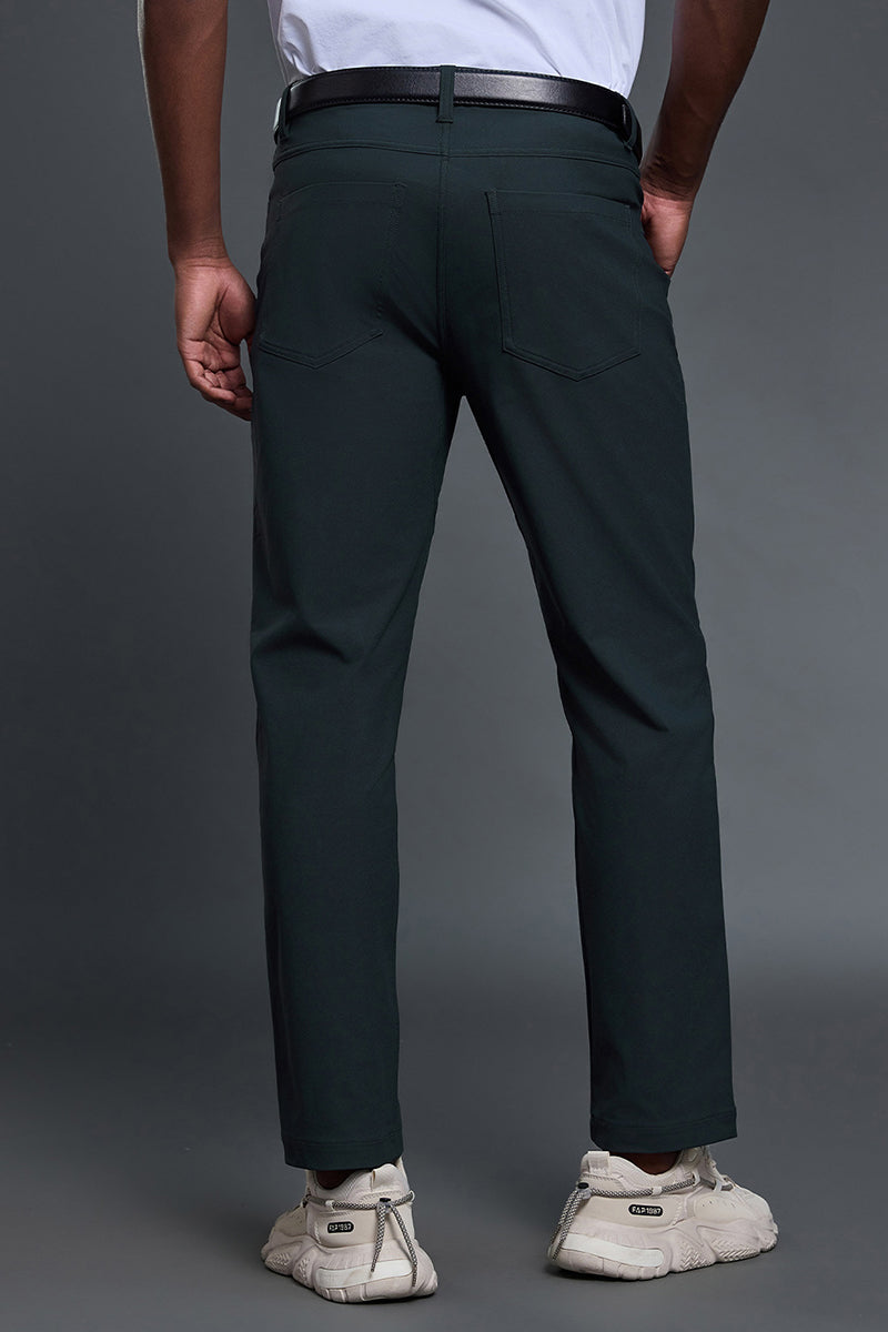 Men Comfortable Straight Leg Business Casual Dress Pants