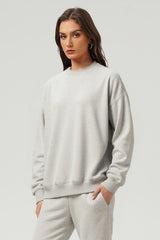 Unisex Heavyweight Brushed Crew Neck Casual Hoodie