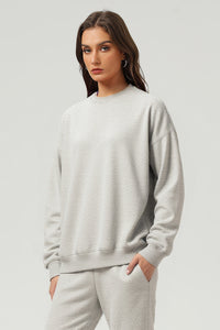 Unisex Heavyweight Brushed Crew Neck Casual Hoodie