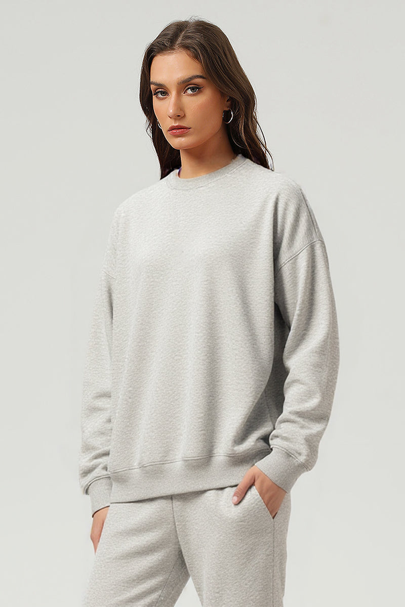 Unisex Heavyweight Brushed Crew Neck Casual Hoodie