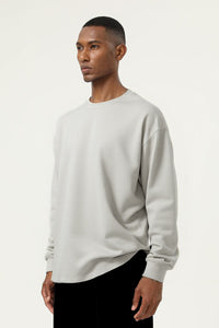 Men's Streetwear Cotton Loose Fitting Solid Pullover