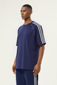 Men's Cotton Athletic Color-block Patchwork T-shirt