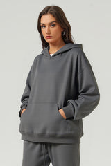 Unisex Boxy Loose Fleece Hoodie