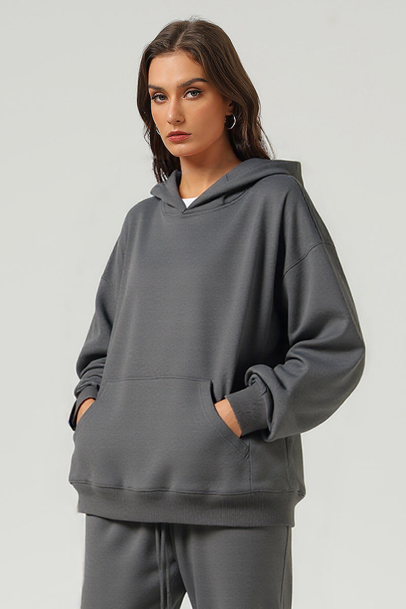 Unisex Boxy Loose Fleece Hoodie