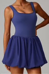 Women Built-in Shorts Pleated Tennis Dress