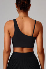 Women Asymmetric Single-Strap Quick-Dry Sports Bra