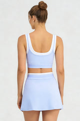 Women's Color Block Two-Piece Sets:Bra And Skirt