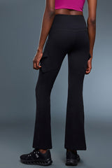 Women High-Waisted Jelly-Fit Sculpting Cargo Flare Yoga Leggings