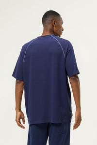 Men's Cotton Athletic Color-block Patchwork T-shirt