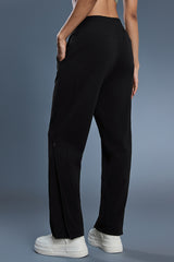 Women Breathable Convertible Hem Workout Jogger Pants