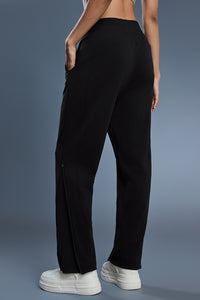 Women Breathable Convertible Hem Workout Jogger Pants