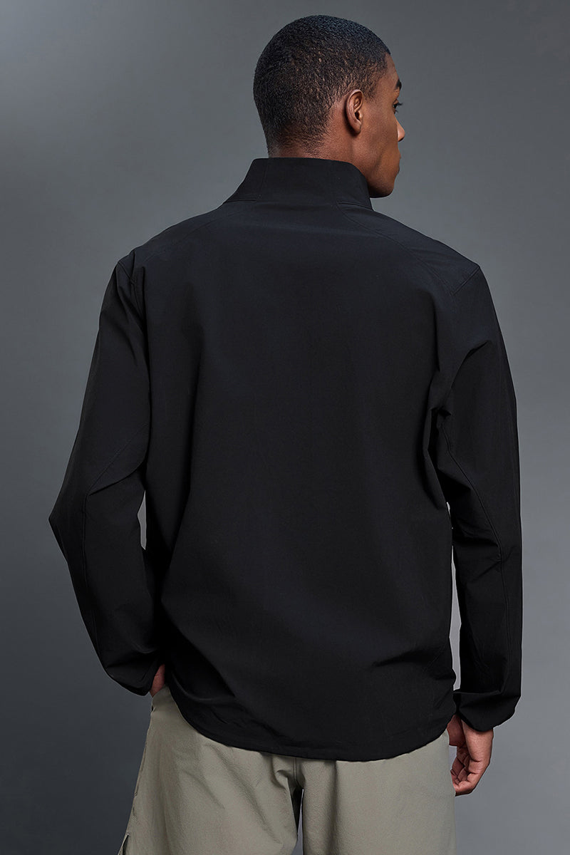 Men Casual Loose Windproof Stand Collar Jacket