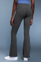 Women High-Waisted Flared Fleece-Lined Sculpting Yoga Leggings