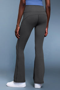 Women High-Waisted Flared Fleece-Lined Sculpting Yoga Leggings