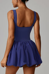 Women Built-in Shorts Pleated Tennis Dress