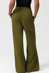 Women High-Waist Drawstring Wide-Leg Yoga Lounge Pants