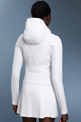 Women Slim-Fit Fleece-Lined Lightweight Hooded Jacket