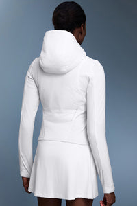 Women Slim-Fit Fleece-Lined Lightweight Hooded Jacket