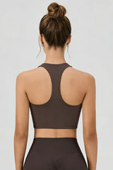 Women's DeepV-Neck Halter Racerback Sports Bra