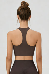 Women's DeepV-Neck Halter Racerback Sports Bra