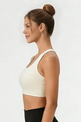 Women's Thin Strap U-Neck Naked Feel Breathable Sport Bra