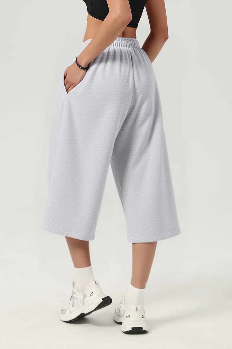 Unisex Casual Heavyweight Fleece Seven-Inch Pants