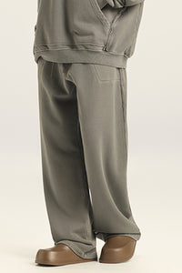 Unisex Washed Cotton Straight-Leg Jogger Pants