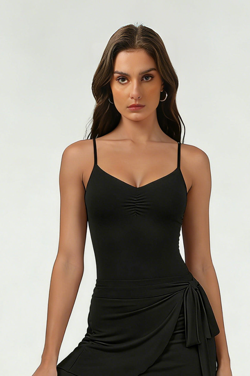 Women's Sports Ballet Pleated Sleeveless Yoga Top