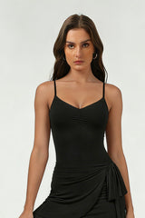 Women's Sports Ballet Pleated Sleeveless Yoga Top
