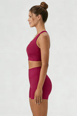 Women's Halterneck Cutout Twist Back Sports Bra