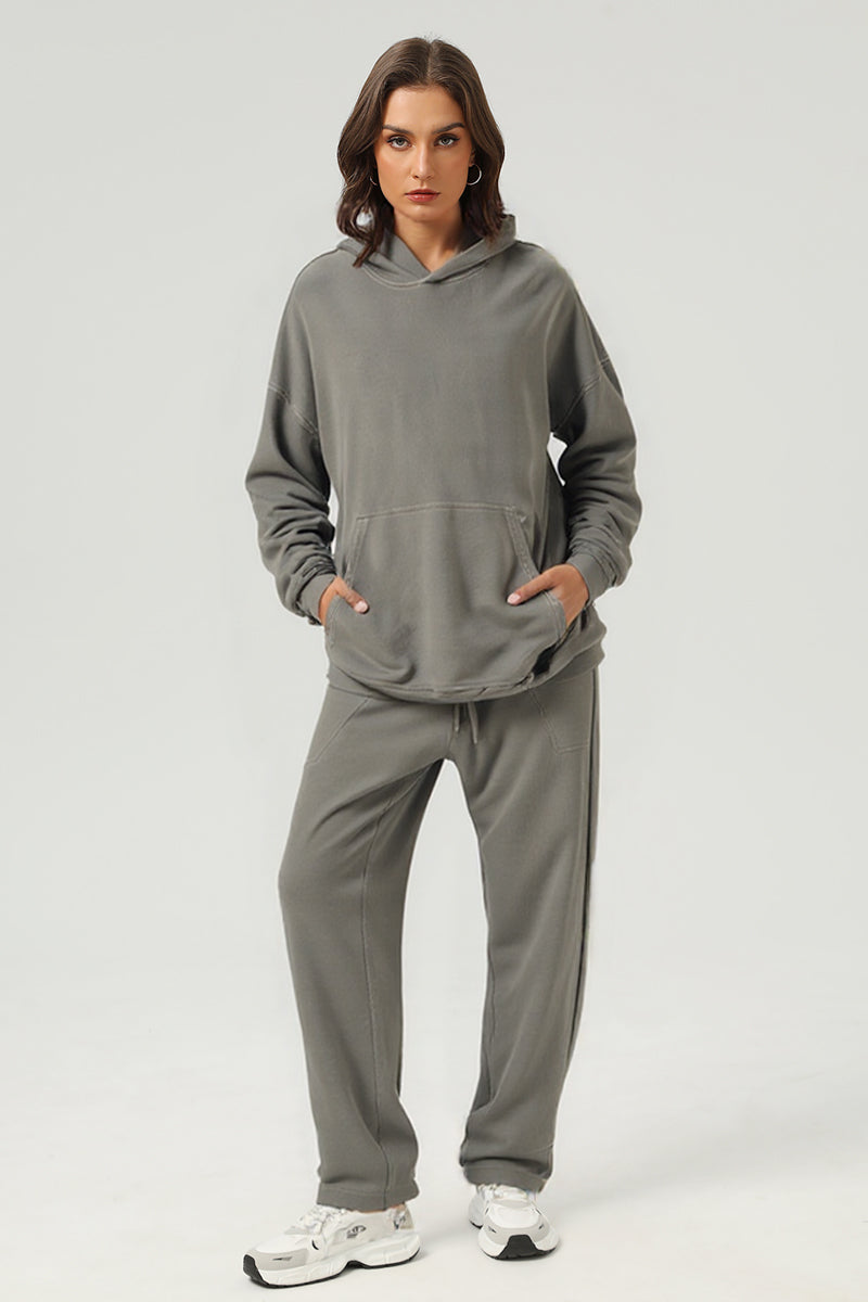 Unisex Vintage Washed Hoodie + Pants Set