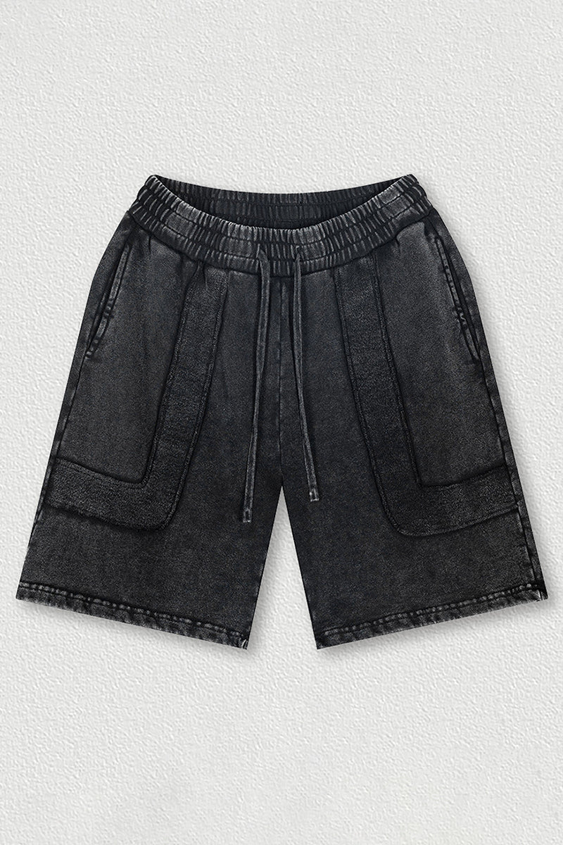 Vintage Washed Athletic Shorts - Unisex Heavyweight Distressed 5-Inch Shorts