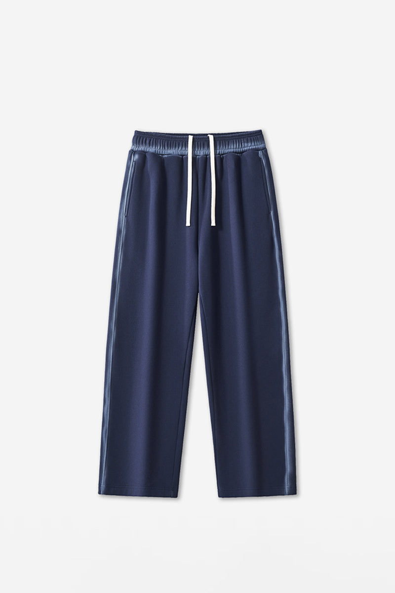 Unisex Retro Fleece Straight-Leg Sweatpants