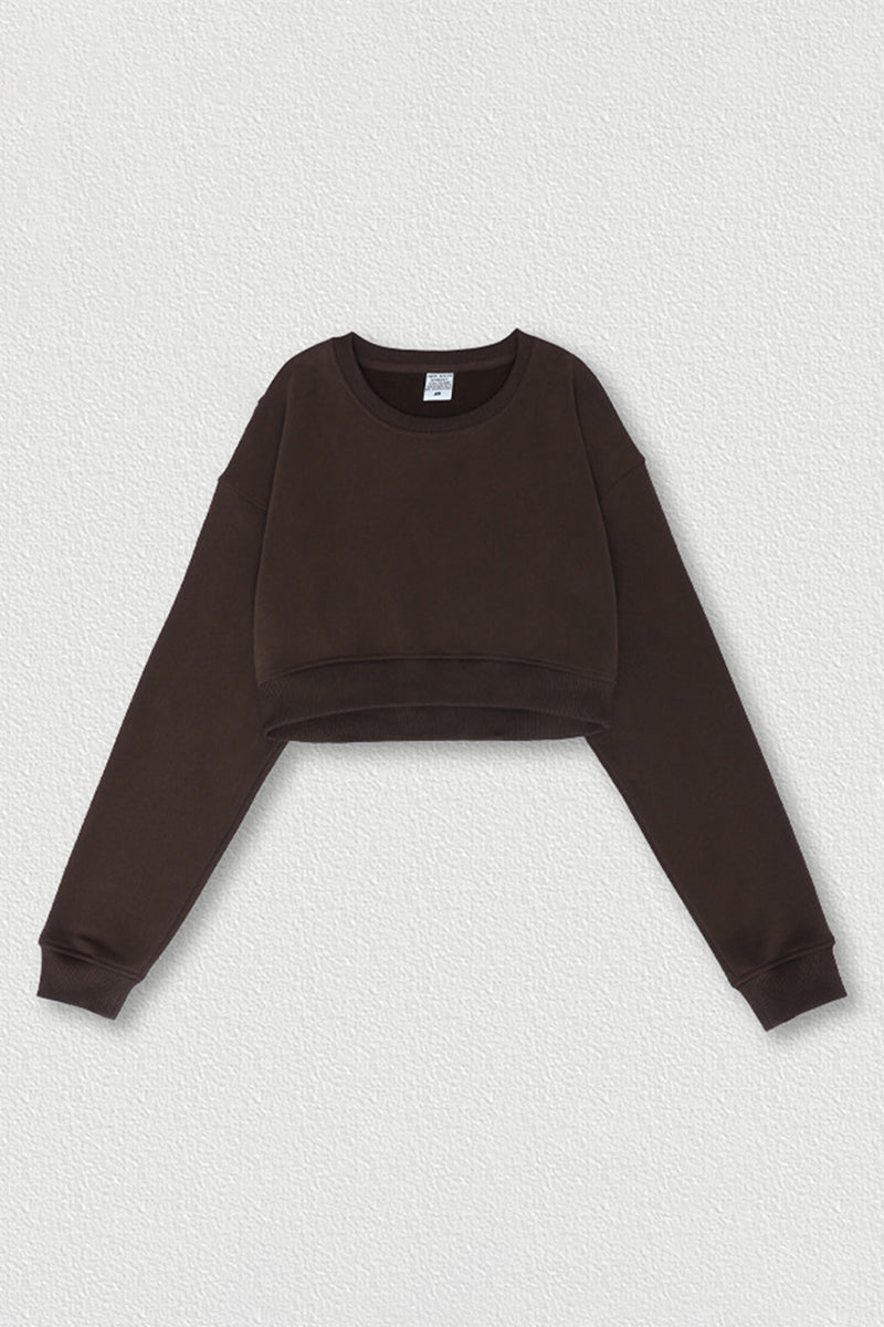 Women's crop top cropped crewneck sweatshirt