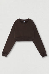 Women's crop top cropped crewneck sweatshirt