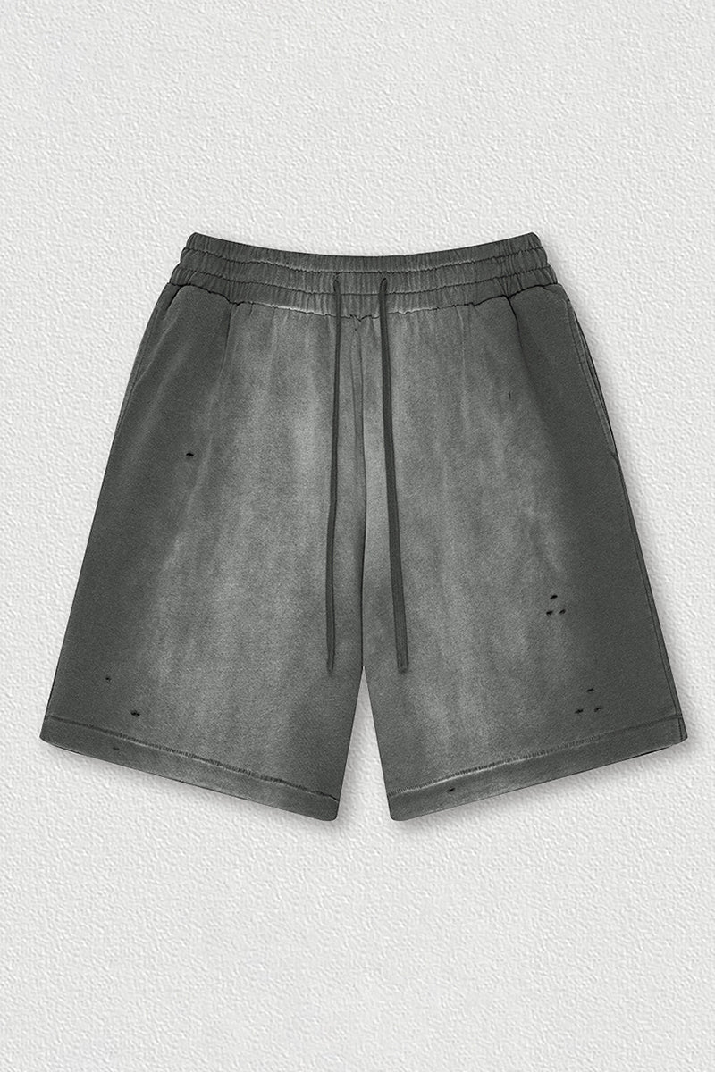 Distressed Athletic Shorts - Unisex Loose Fit Ripped Casual Shorts